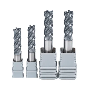 ODM/OEM Supported Four-Flute Straight Shank Flat End Milling Cutter Custom New Design Wholesale Available AlCrN+ Coated D20MM