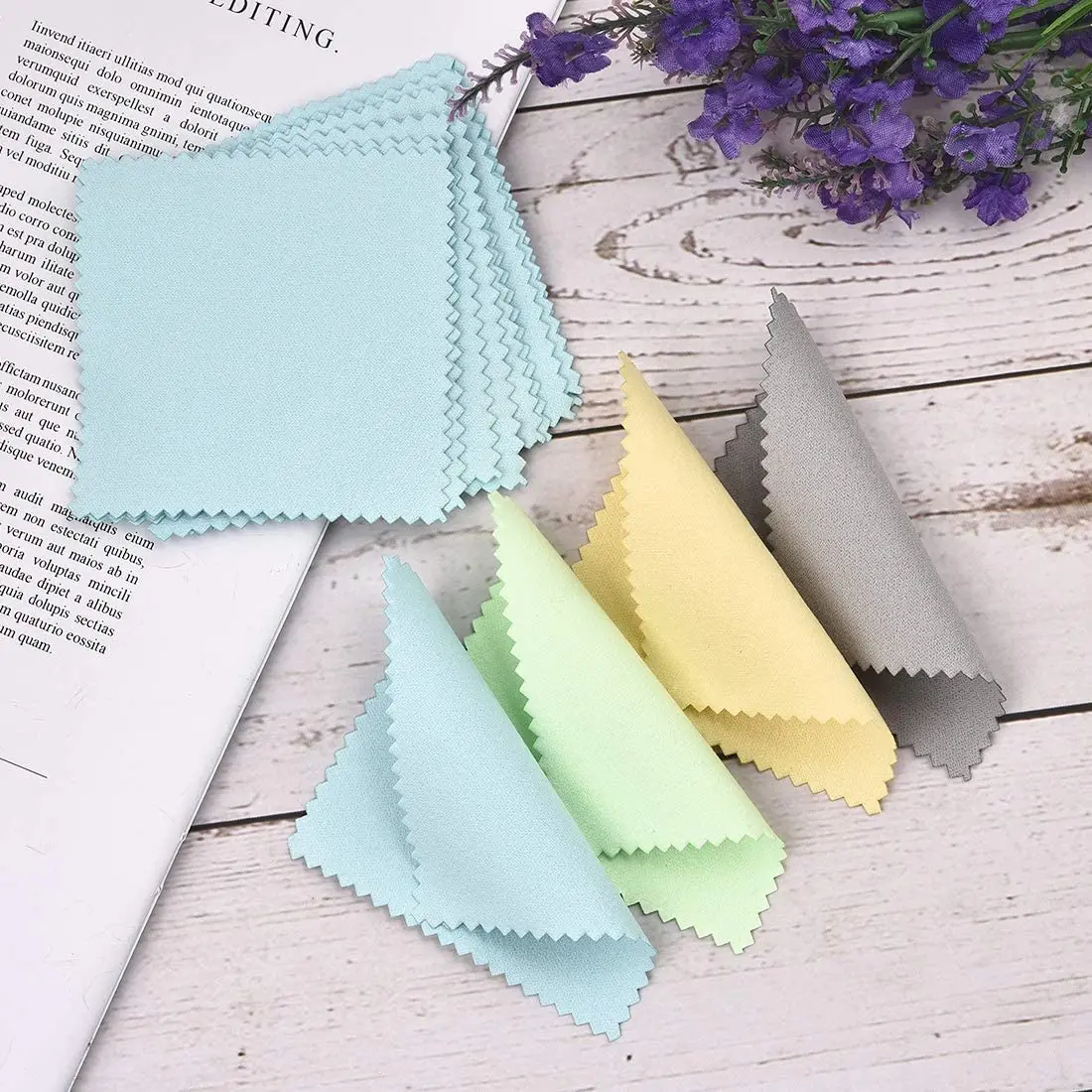 Custom Logo Printed Microfiber Cloth for Silver Jewelry Care Cleaning & Polish Jewelry Cleaner