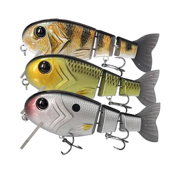 Floating Multi-Jointed ABS Hard Lure with Soft Tail 12.5 cm / 50 g for Drift Fishing in Lakes Rivers Streams Pike – Soft Lure – view 2