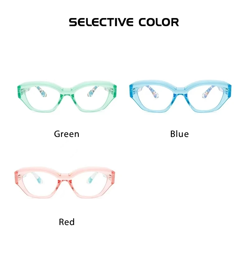 New Arrival Fashion Anti Blue Light Glasses for Women Optical Frame Plano Lenses Transparent Computer Glasses Woman