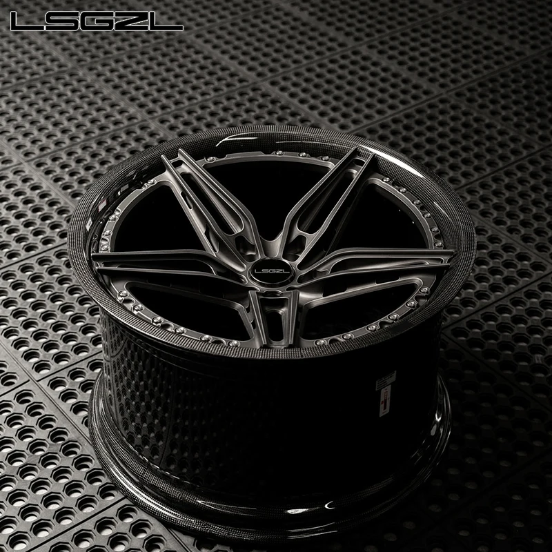 Custom Deep Dish Forged Alloy Wheel Rim Carbon Fiber Concave Chrome Polish Wheels For BMW Lexus