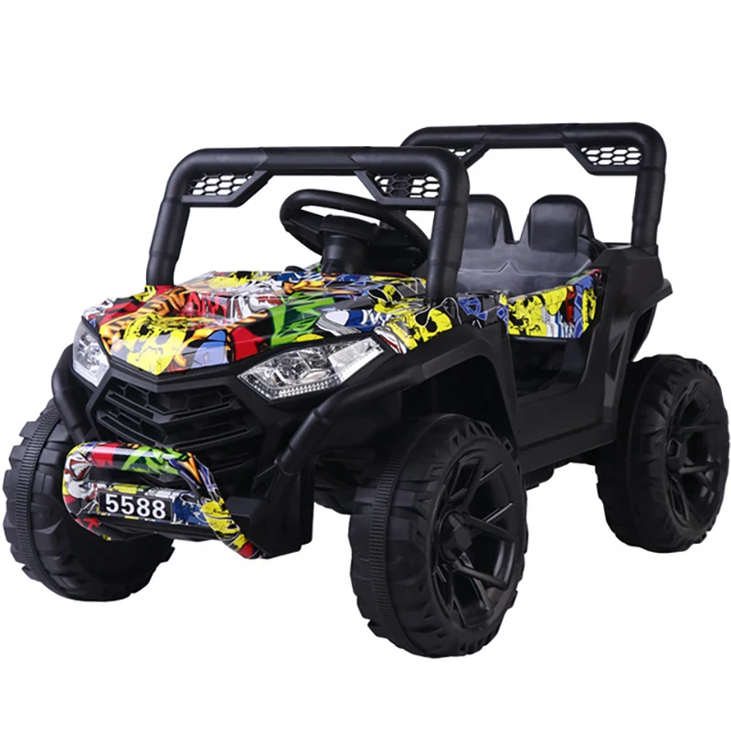 Хит продаж, модный двойной электрический Сидящая дистанционное управление Электрический внедорожный Детская электрическая машина