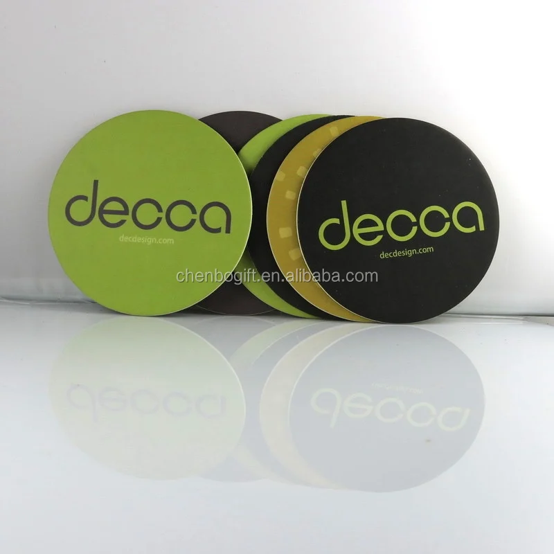 Custom Made Disposable Absorbent Paper Coasters Cheap Coffee and Beer Bar Coasters with Logo Design