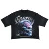 Black digital print boxy cropped tees-4