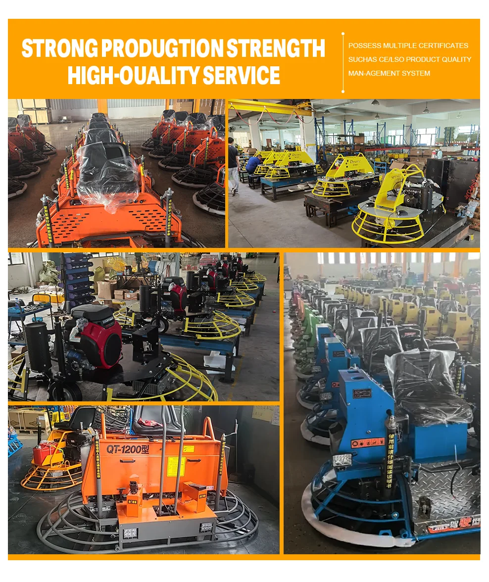 Ride-on Concrete Troweling Machine Concrete Power Trowel Machine Equipment Concrete Floor Leveling Machine factory
