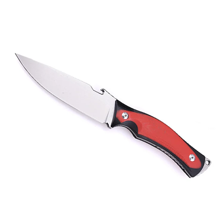 Shieldon High Quality G10 Handle Outdoor Survival Hunting Knife Fixed Blade and Leather Sheath