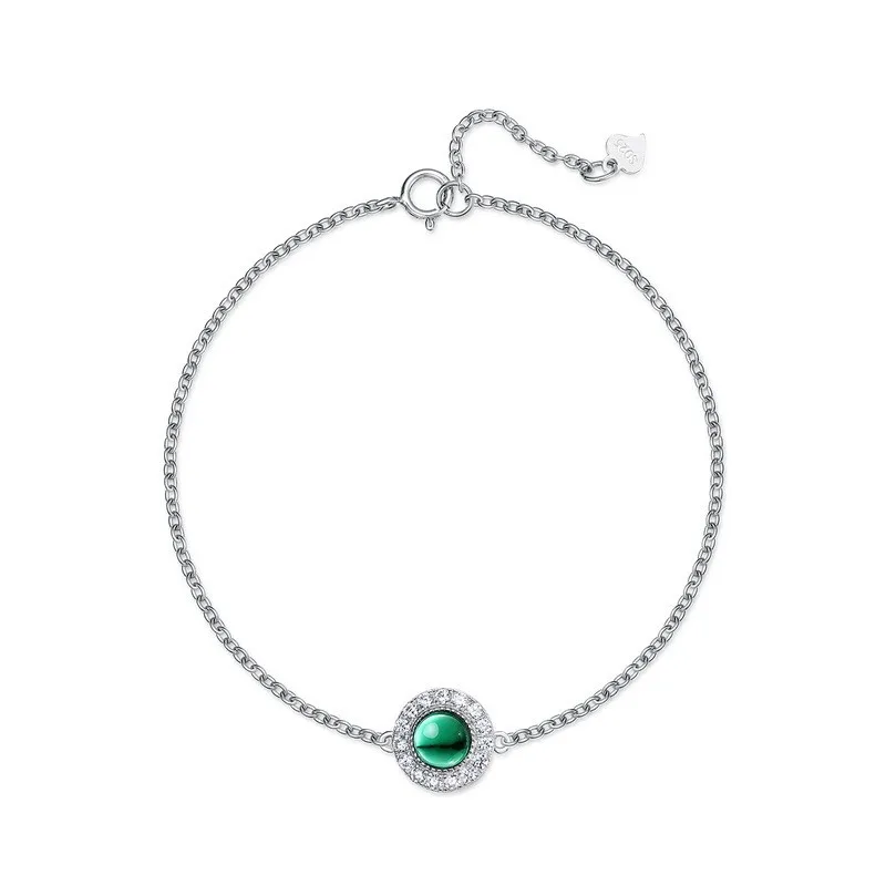 Forever Star 925 Sterling Silver Emerald Cut Cabochon Tennis Bracelet Gemstone Certificate Prong Setting-Luxury Gift Party
