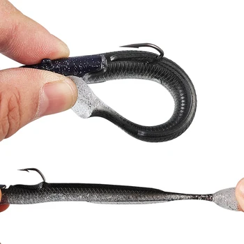 Cheery 12cm 23g Soft Baits T Tail Artificial Lures Set 6 Colors Eel Jig Head with Hand Lead Fishing Lure for Ocean Boat Fishing – Soft Lure – view 3