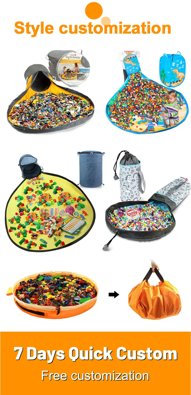 Foldable Toy Storage Baskets With Play Mats Large Capacity Toy Organizer High Quality Children