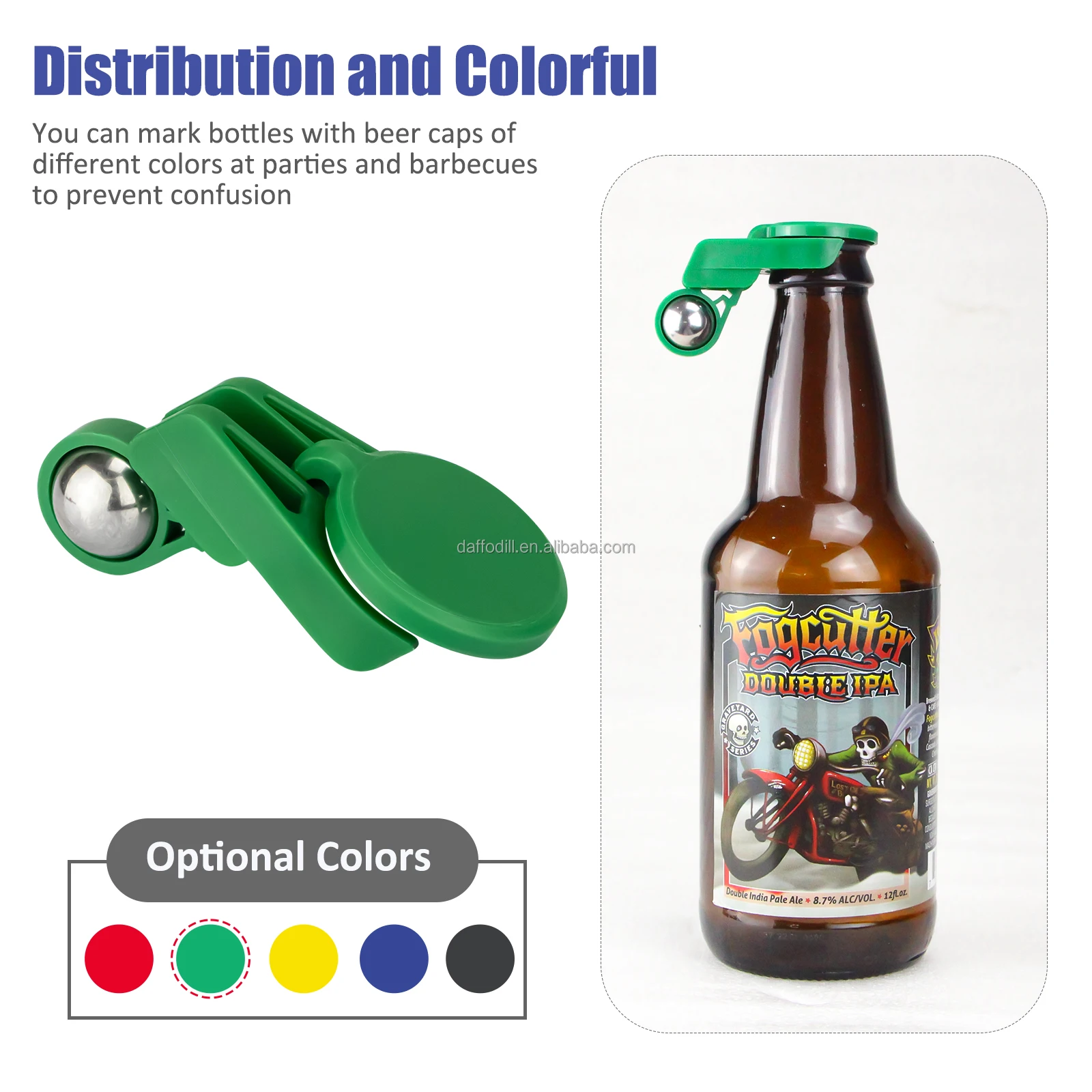Automatic Bottle Cap For Beer Cap Gun Party Novelty Mini Reusable Plastic Bottle Stopper Party