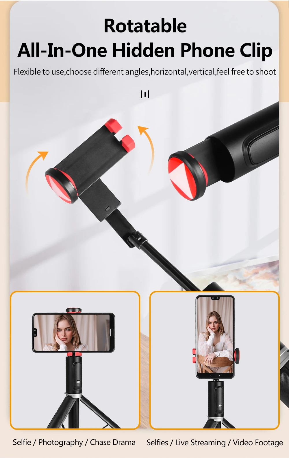 Новое поступление Модная селфи-палка гибкий Выдвижной беспроводной дистанционный Штатив для смартфона камеры портативный мини-штатив