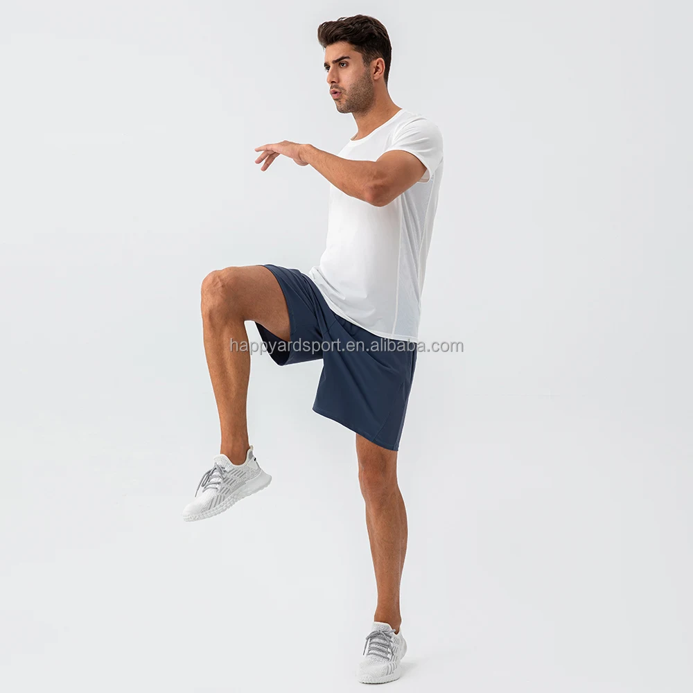 Men's Jogger Sportswear Drawstring Design Sports Shorts Summer Loose Casual Gym Workout Shorts With Side Pockets453_voghion.com