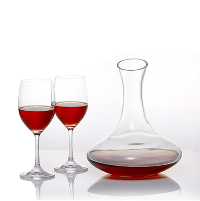 Clear Transparent Modern 320ml Glass Goblet and 1500ml Glass Wine  Decanter Bottle Set