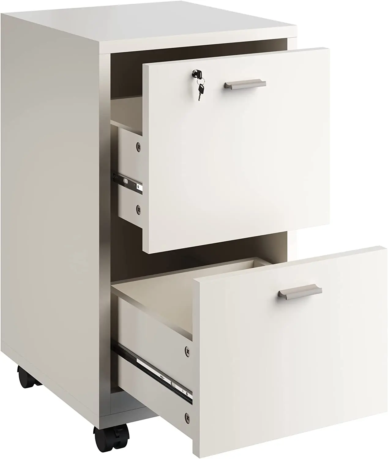 Multifunction Wooden 2 Drawer Lock Filing Mobile Under Desk File Buy Under