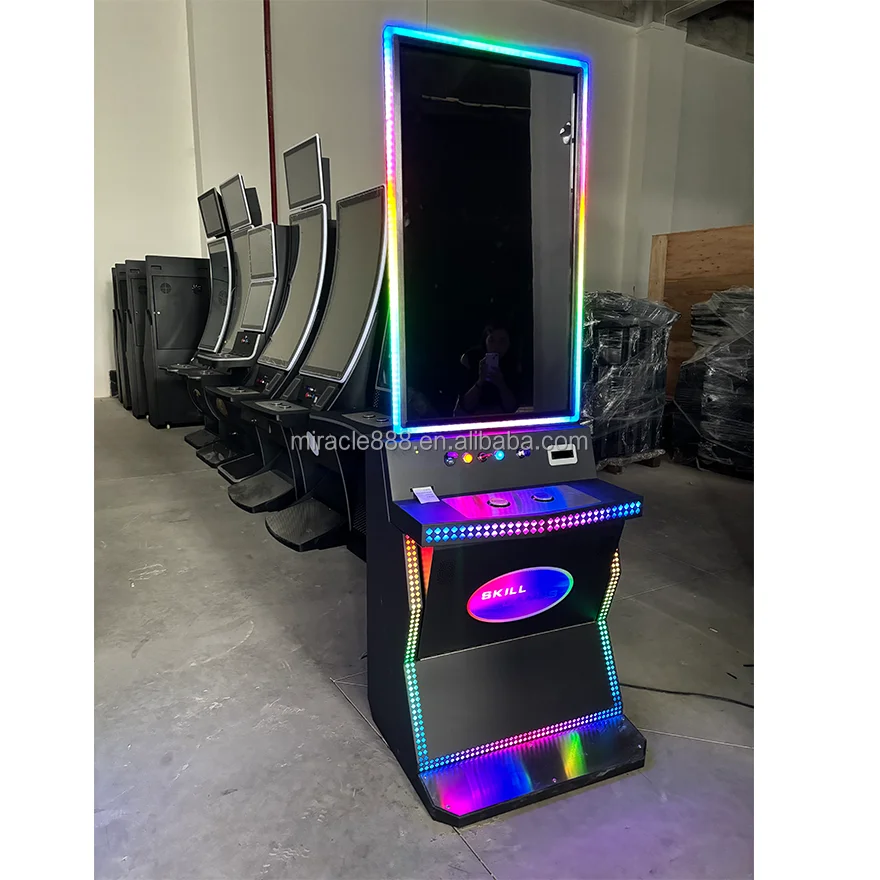 Miracle Vertical for Skill Game Machine with 23.6inch Curved Screen Metal+Acrylic Cabinet Customizable Panel