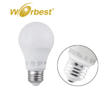 WORBEST ULcUL Certified E26 Base A19 LED Bulb Lamp 6W 9W 12W 15W A19 A60 White LED Bulb AC120V Rated for US Canada