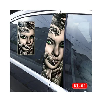 Clown Girl Car sticker Car Femme Fatale car centerpost decorative scratch waterproof sunscreen sticker