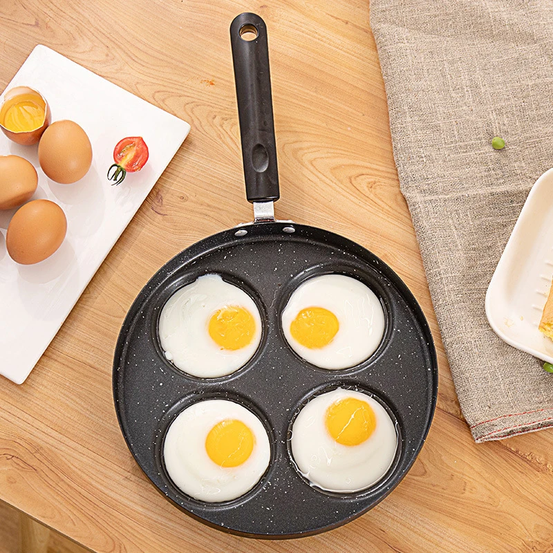 Non-Stick Multi-Egg Pan for Frying Eggs and Burgers - Aluminum