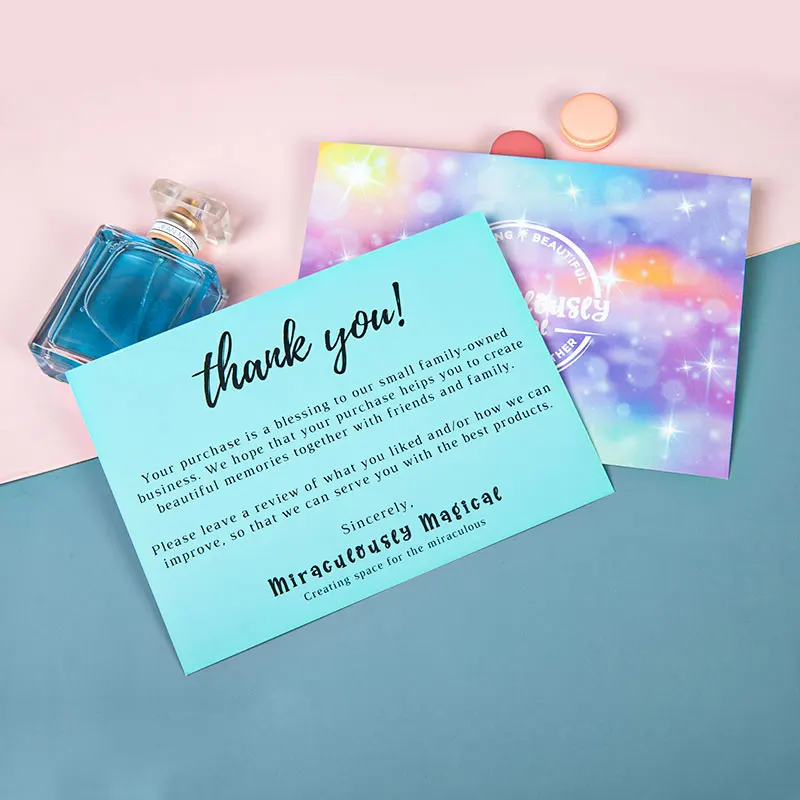 Глянцевая голографическая бумажная поздравительная открытка, логотип на заказ, товары, подарки, голограмма, спасибо открытки
