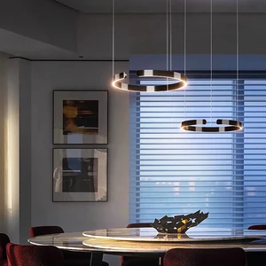 LED Pendant Light Post Modern Nordic Ring Lustres Et Suspensions De Luxe