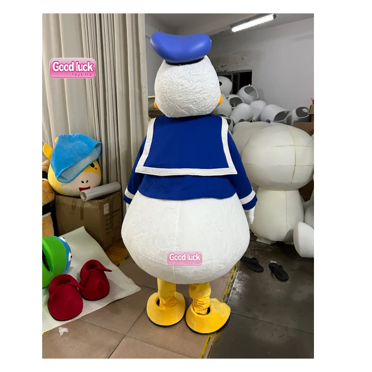 Life Size Human Wearing Cartoon Animal Lovely Cosplay Costume Famous Duck Donald Mascot Costume