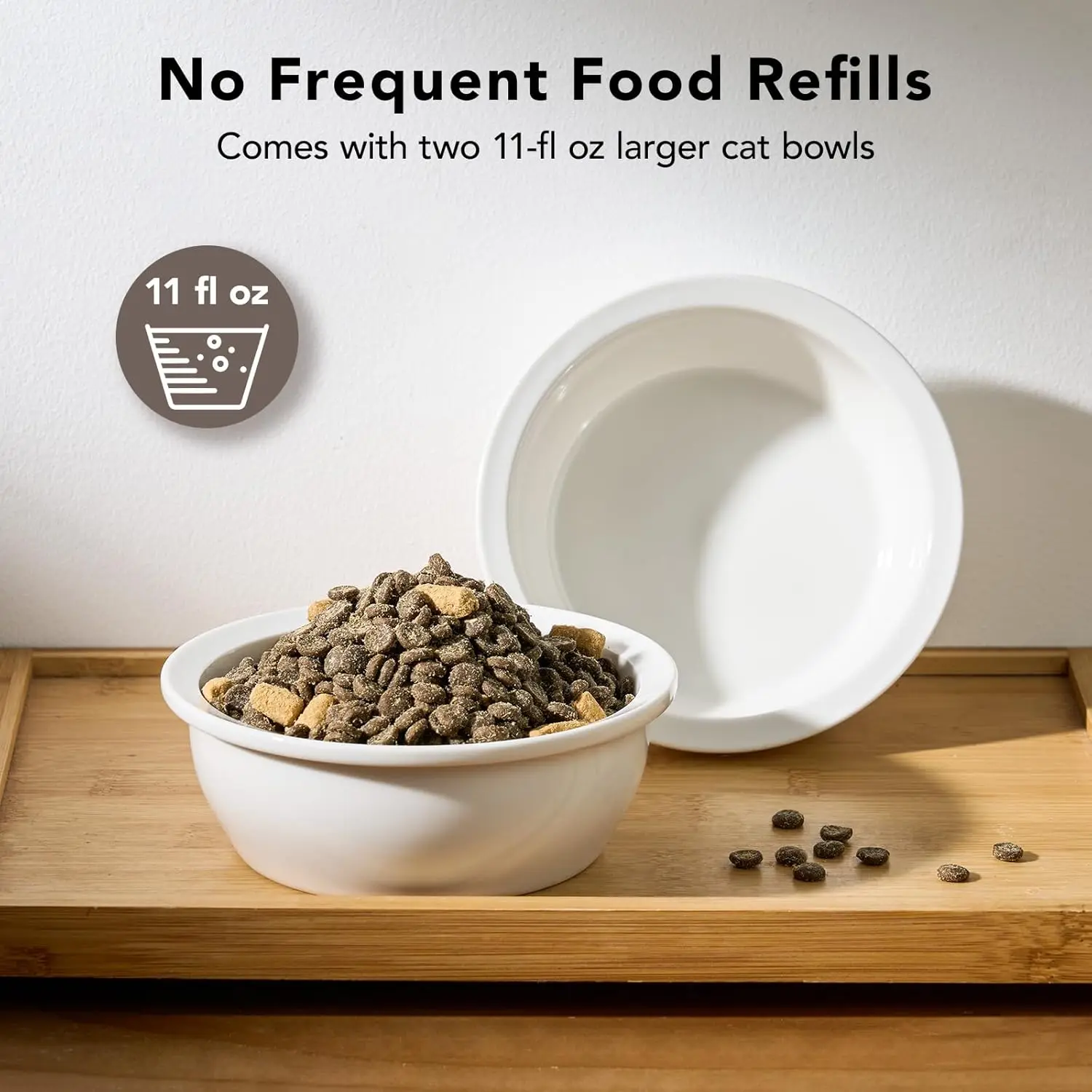 product bamboo ceramic 15 tilted raised cat bowls for indoor kidsadjustable anti vomiting dishwasher safe for food water-5