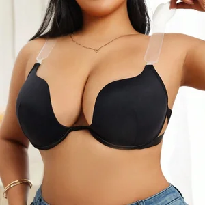 Beautiful Hot Sexy Solid Color No Buckle Push up Big Size Ladies Bra in Bulk
