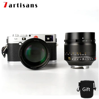 7 Artisans 75mm F1.25 Portrait Lens Lei Ca M-mount Fixed Focus Camera Lens for Photo Picture Shooting Photography Accessory product image