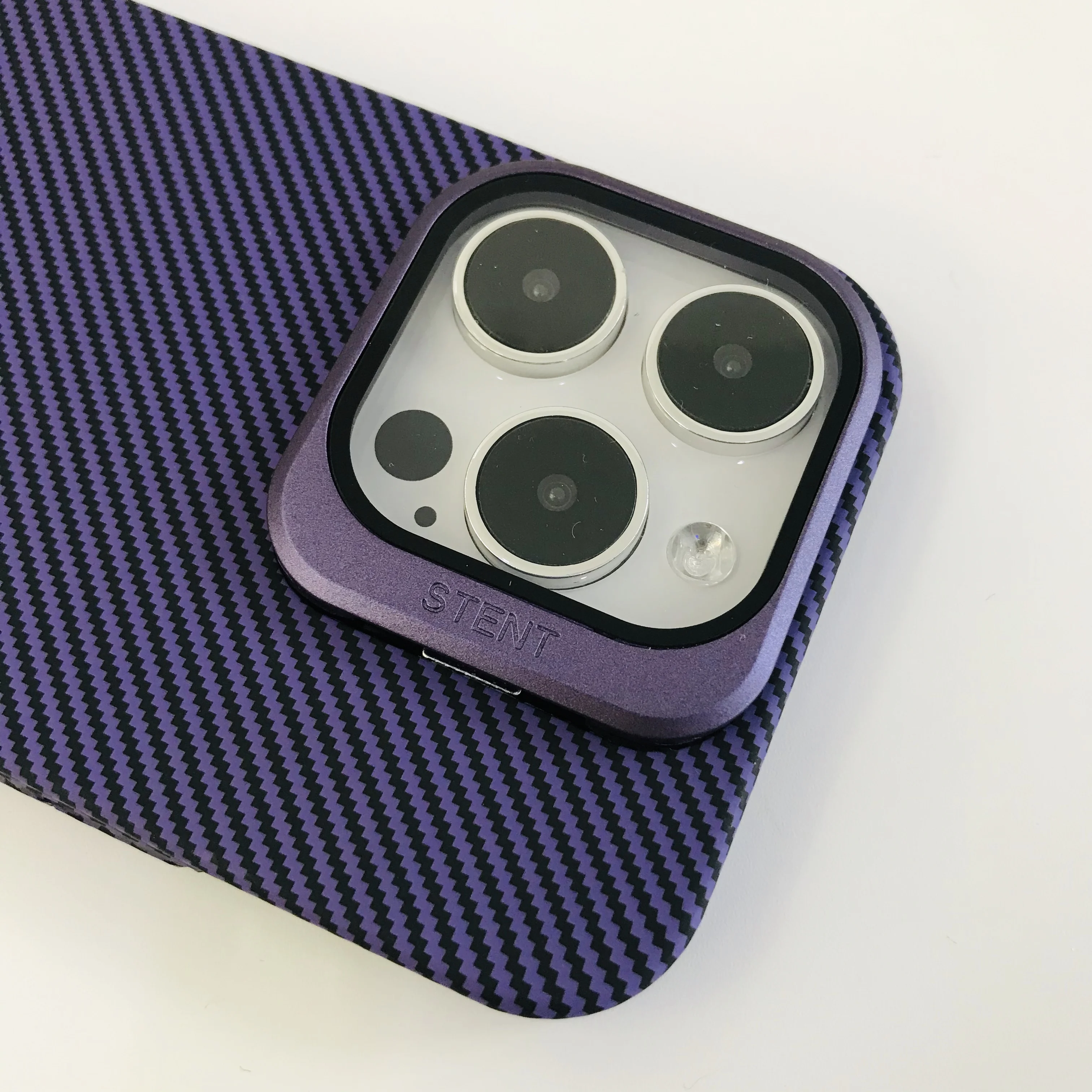 Camera Lens Stand Holder Case For Iphone 14 Pro Max Carbon Fiber Case