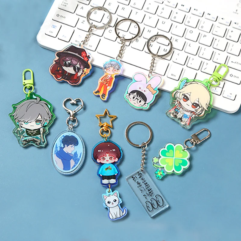 Custom Logo Printed Transparent Acrylic Keychain Make Your Own Clear Charm Epoxy Holographic Resin Acrylic Keyring