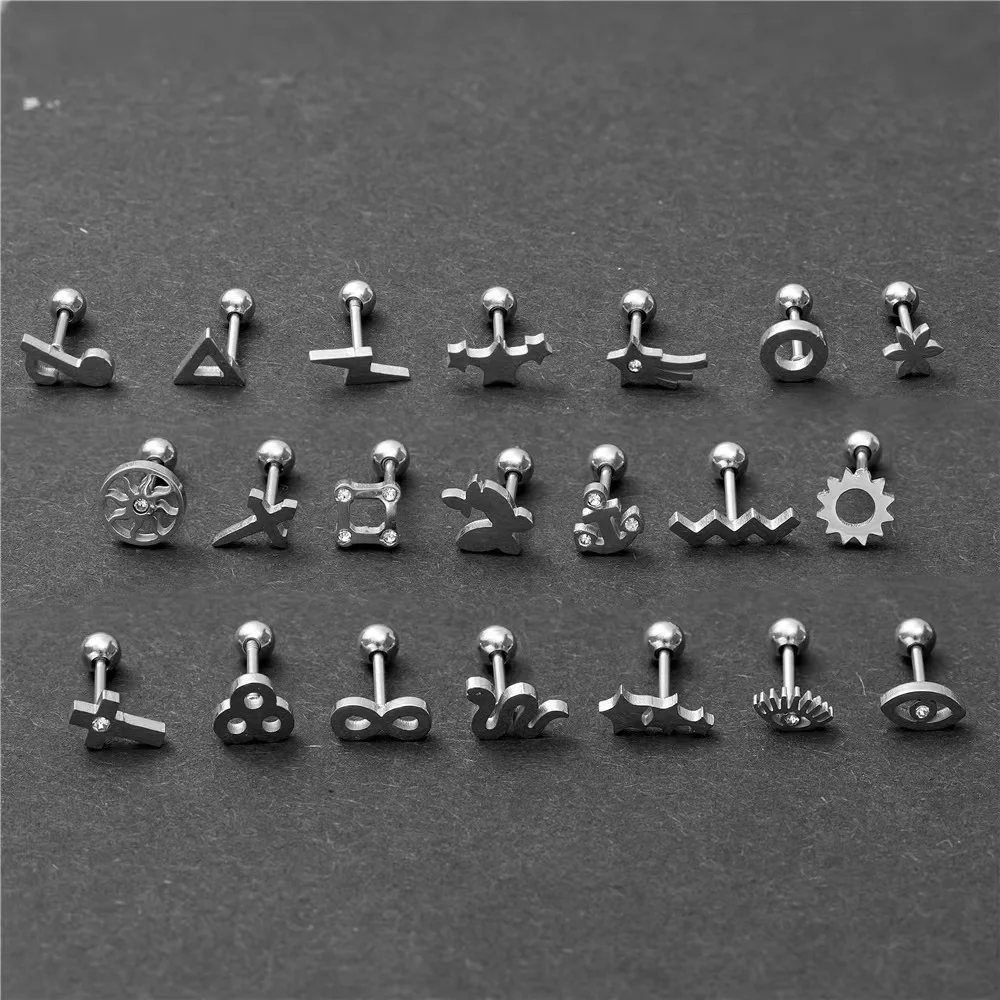 Gaby Vintage Stainless Steel Body Piercing Earrings Waterproof