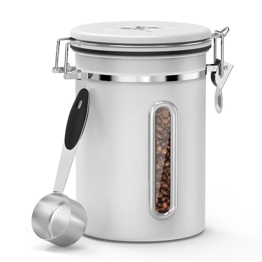 1000g Stainless Coffee Bean Canister Storage Container - Image 8