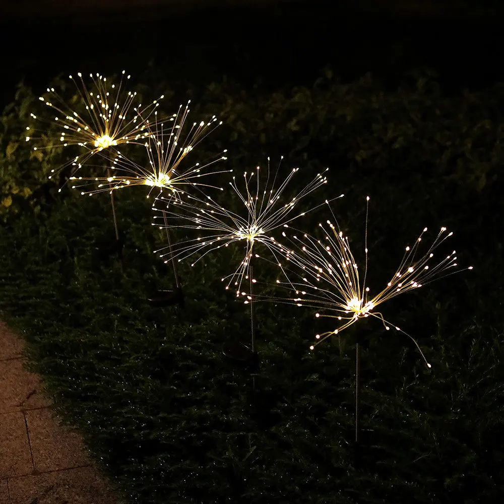 Outdoor solar flower lights LED Full Sky Stars Colorful lights garden decoration party dandelion light strings