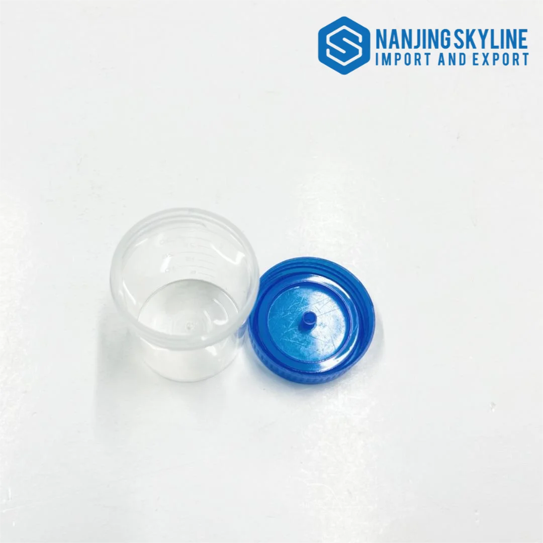 Urine Collection Container Sterile Sample Specimen Bottle Cup 15ml-120ml Sizes with Label Sterile Urine Container for Hospital
