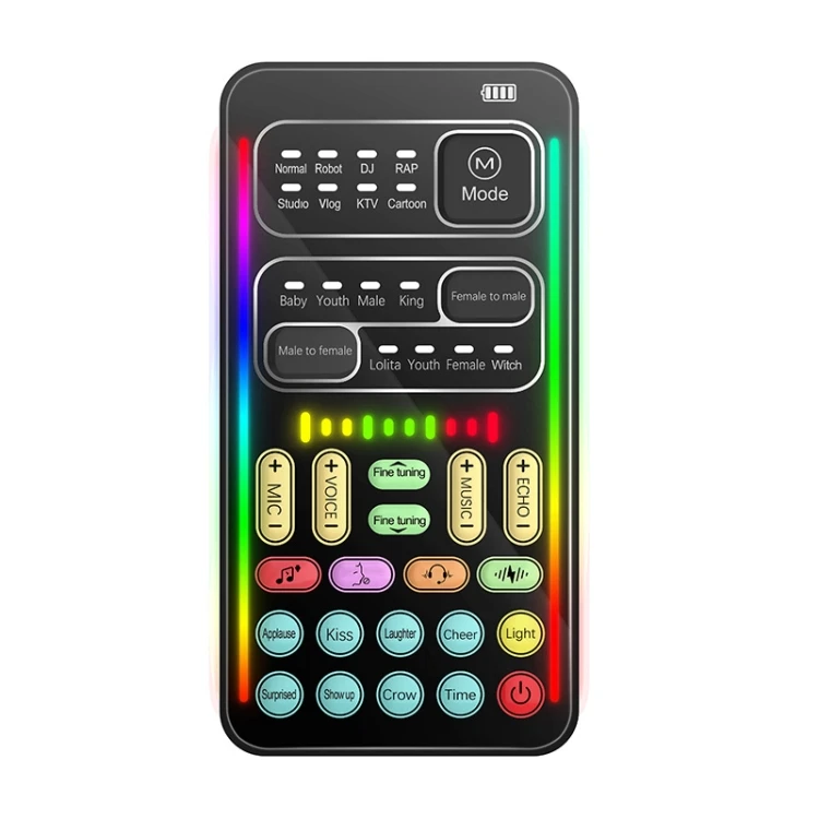 8-24 ライブサウンドカード ボイスチェンジャー 小型サウンドカード 新入荷 I9セット ボイスチェンジャー ゲーム ライブ配信 モバイル