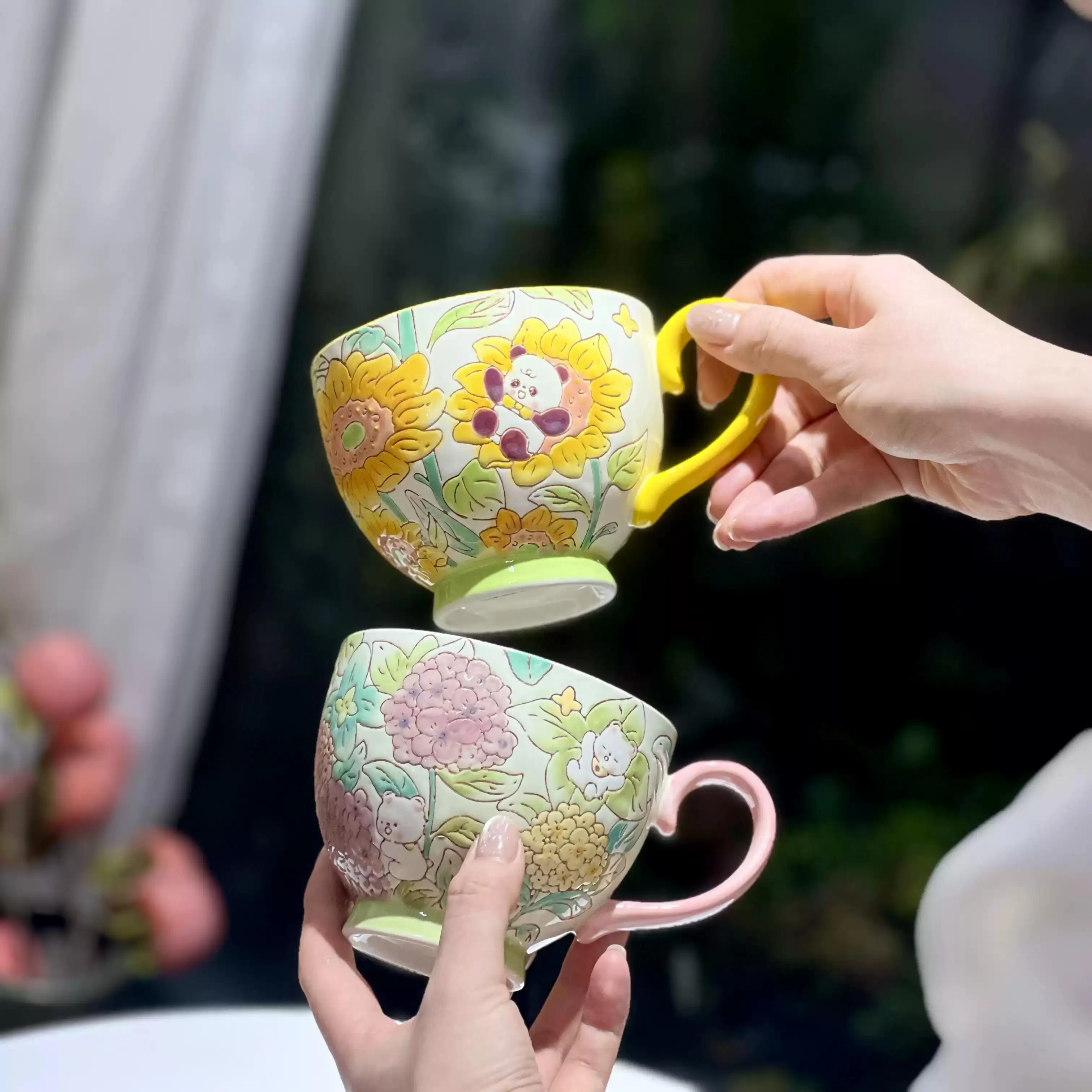 product fenn creative pottery wholesale ceramic mug custom novelties cute cups of coffee hand painted reusable cup embossed gift mug-61