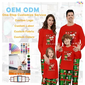 Christmas Outfits Cotton Deer Printed Matching Sleepwear Christmas Pajamas Family Cotton Christmas Family Pajamas Matching Sets