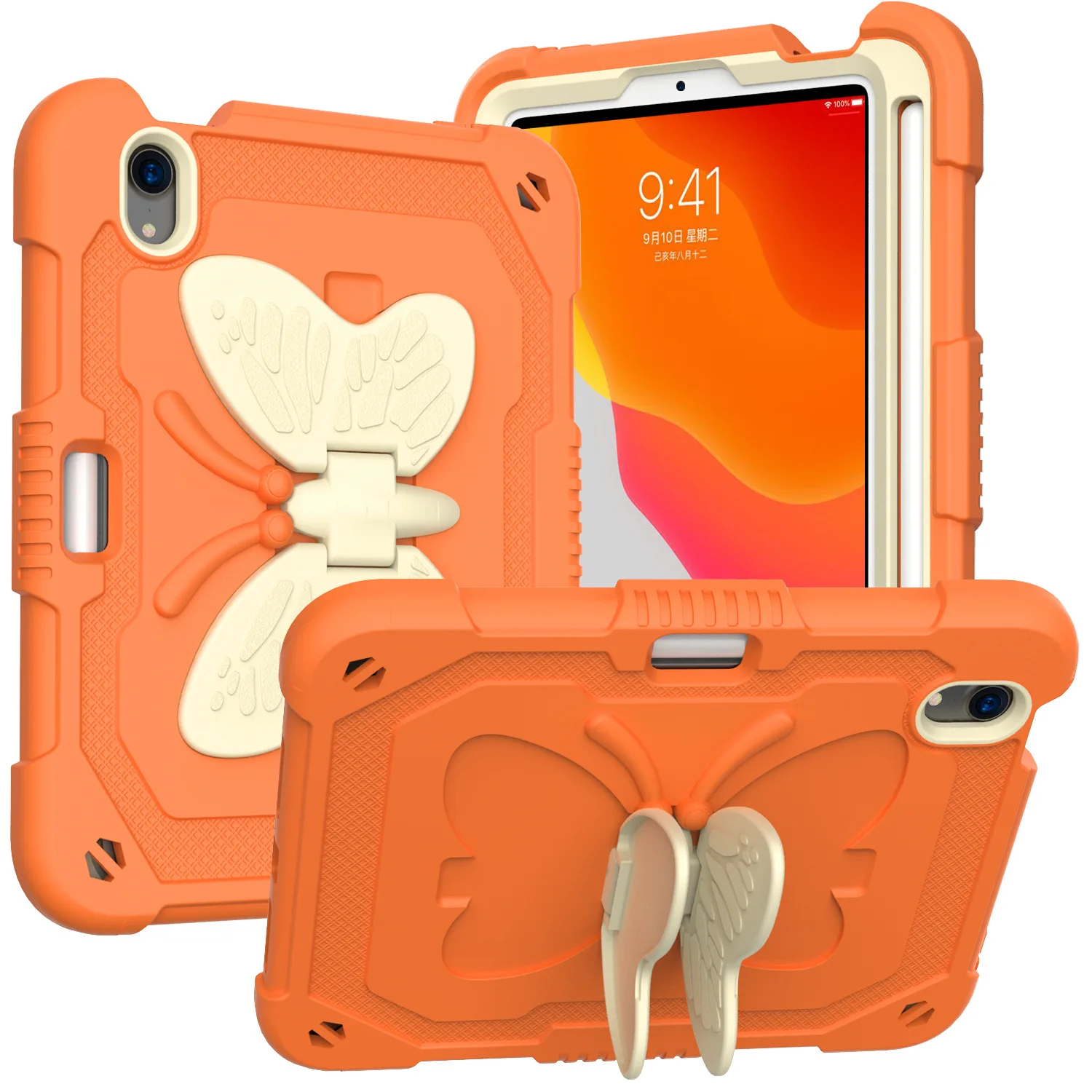 Heavy Duty Shockproof Protective Case for IPad Mini 6 2021 Lightweight Shockproof Handle Stand Rugged Cover