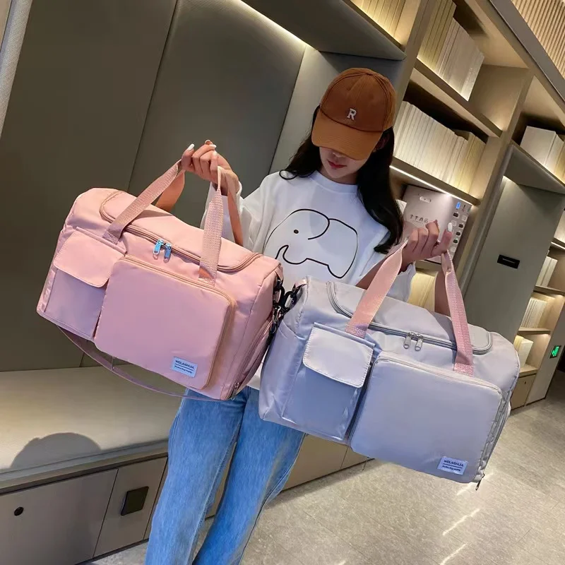 2024 New Foldable Large Capacity Short Travel Bag Dry Wet Separation Fitness Pack Swimming Multifunctional Portable Tote Luggage