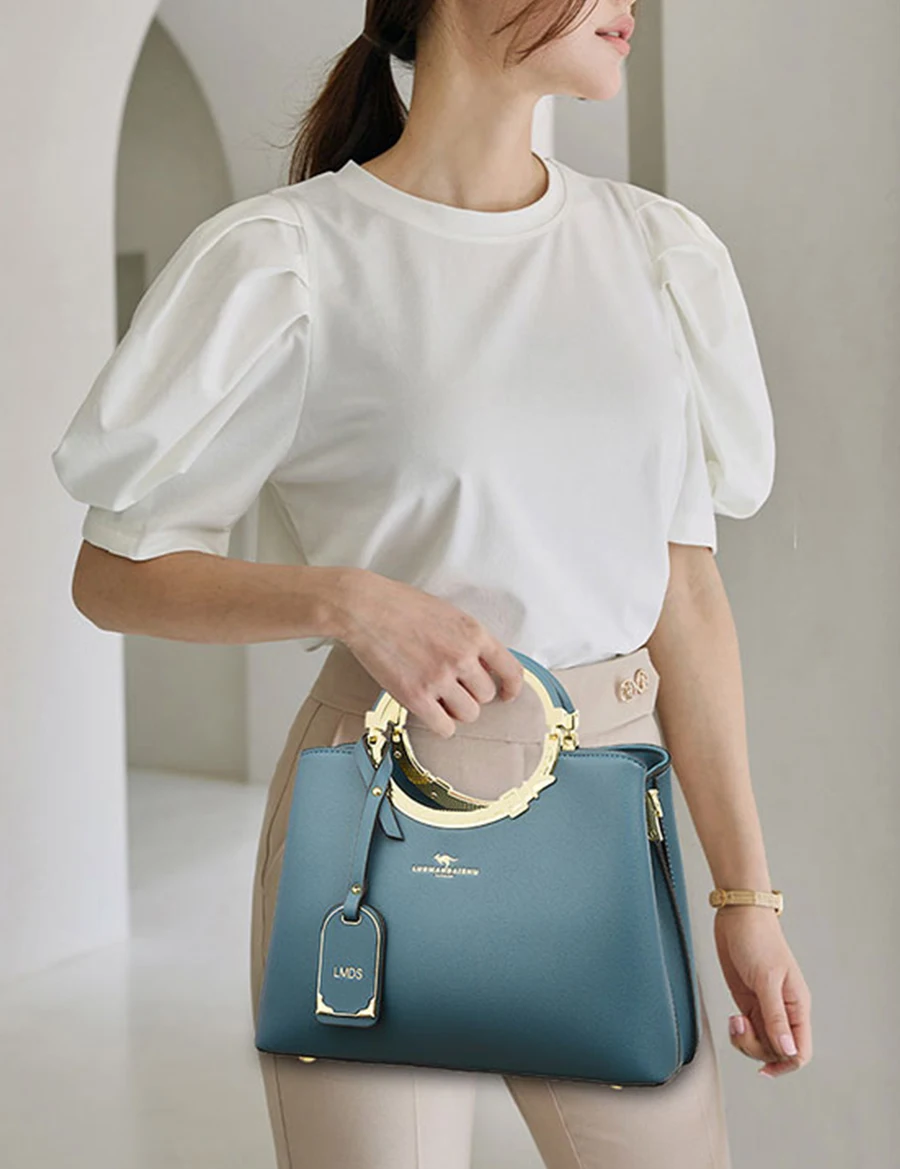 High Quality Soft Leather Women's Shoulder Shopping Bag Messenger Bag 3 ...