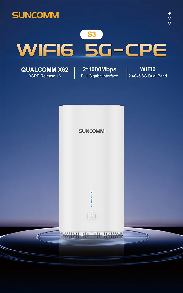 5G CPE with Sim Card Slot - AX3000 Gigabit Ports PCI Lock