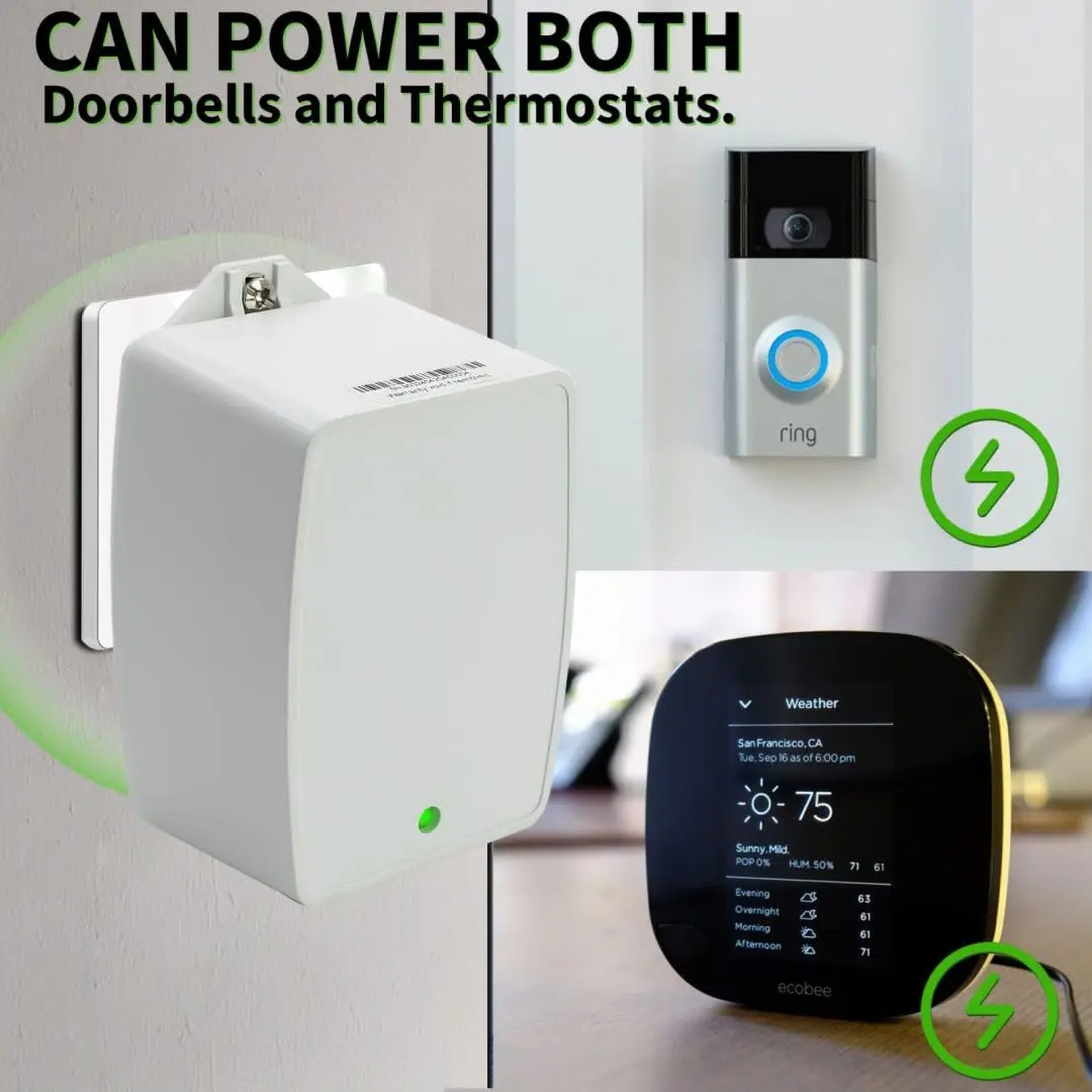 Smart Thermostat No C Wire Required 24V 40VA Doorbell Thermostat