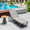 1 chaise lounge with teak-top coffee table