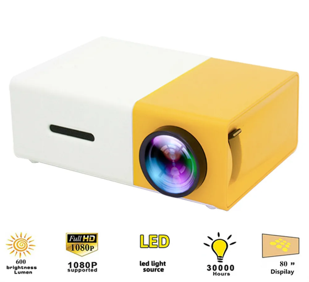 Мини-проектор YG300 pro LCD-проектор 1080p HD видео домашний ЖК-проектор 3D Home 4K для домашнего