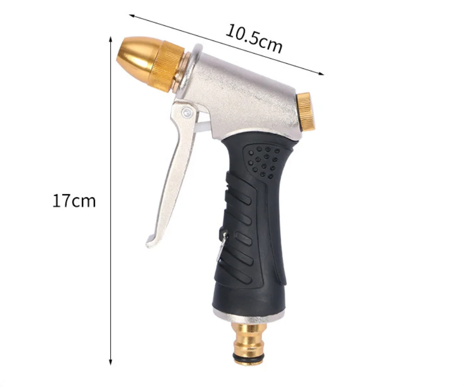 Pulvérisateur De Buse De Tuyau D'arrosage Robuste, Buse De Pulvérisation 100% En Métal, Buse De