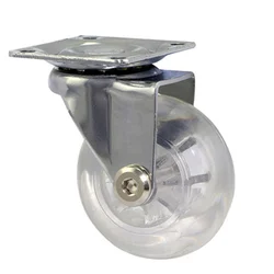 Office Chair Universal Casters PU Clamp Spring Bearing Wheels Silent Transparent Casters