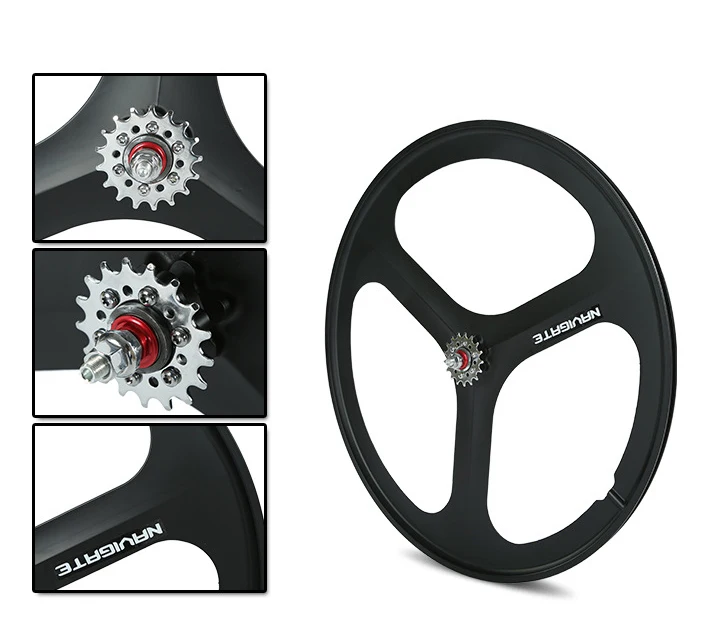 フィックスギアトライスポークホイール 700C 軽量マグネシウム合金 3