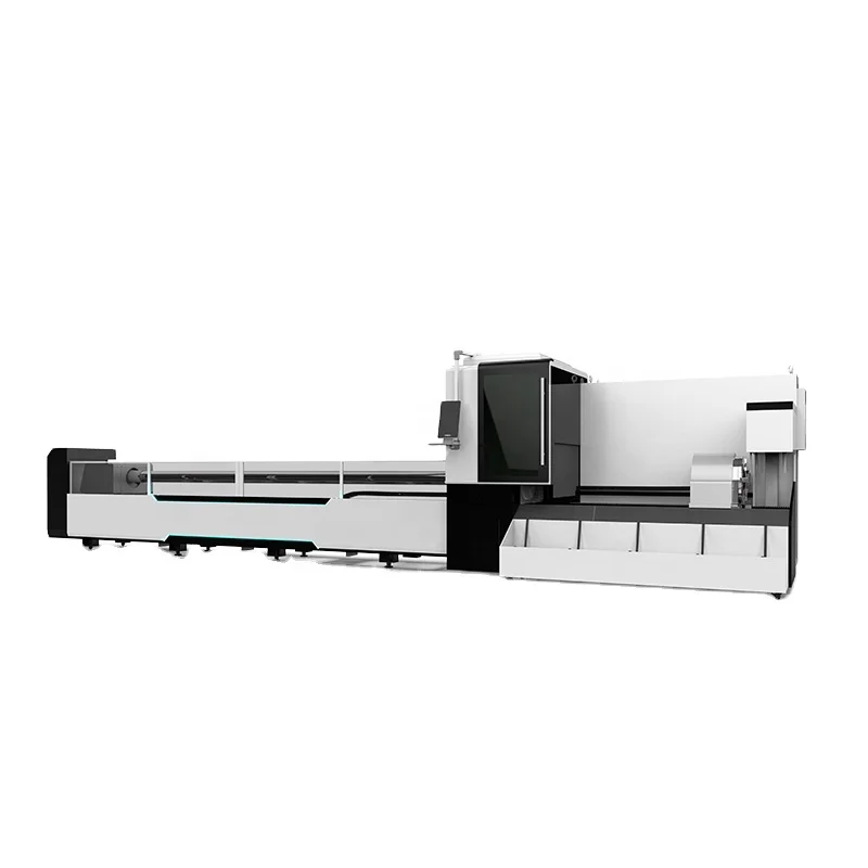 GWEIKE LF60MS Factory  6m Length with Three Chuck  for zero Waste Pipe and Tube CNC 3kw Fiber Laser Cutter  Machine