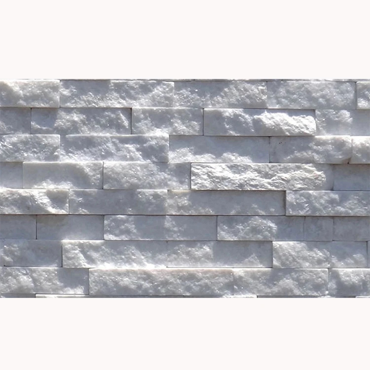 HS-ZT003 White Quartz Wall Cladding Stone - Durable & Stylish