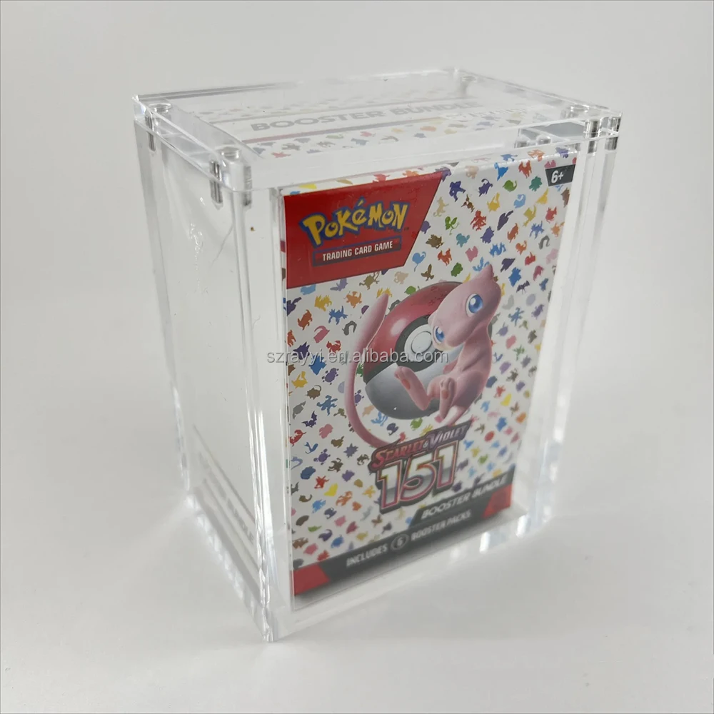RAY YI Acrylic Paldean Fates Pokemon 151 Booster Bundle Display Case for Pokemon 10 Booster Bundle Display Case RAY YI Acrylic Paldean Fates Pokemon 151 Booster Bundle Display Case for Pokemon 10 Booster Bundle Display Case
